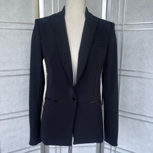 NWOT Veronica Beard Black Scuba Dickey Jacket sz 2